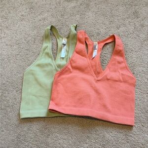 Free people free throw crop tanks
